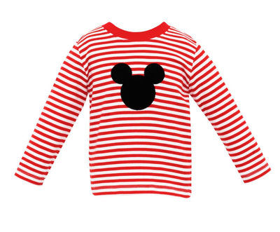 Claire & Charlie Applique Stripe Shirt | Mouse Ears