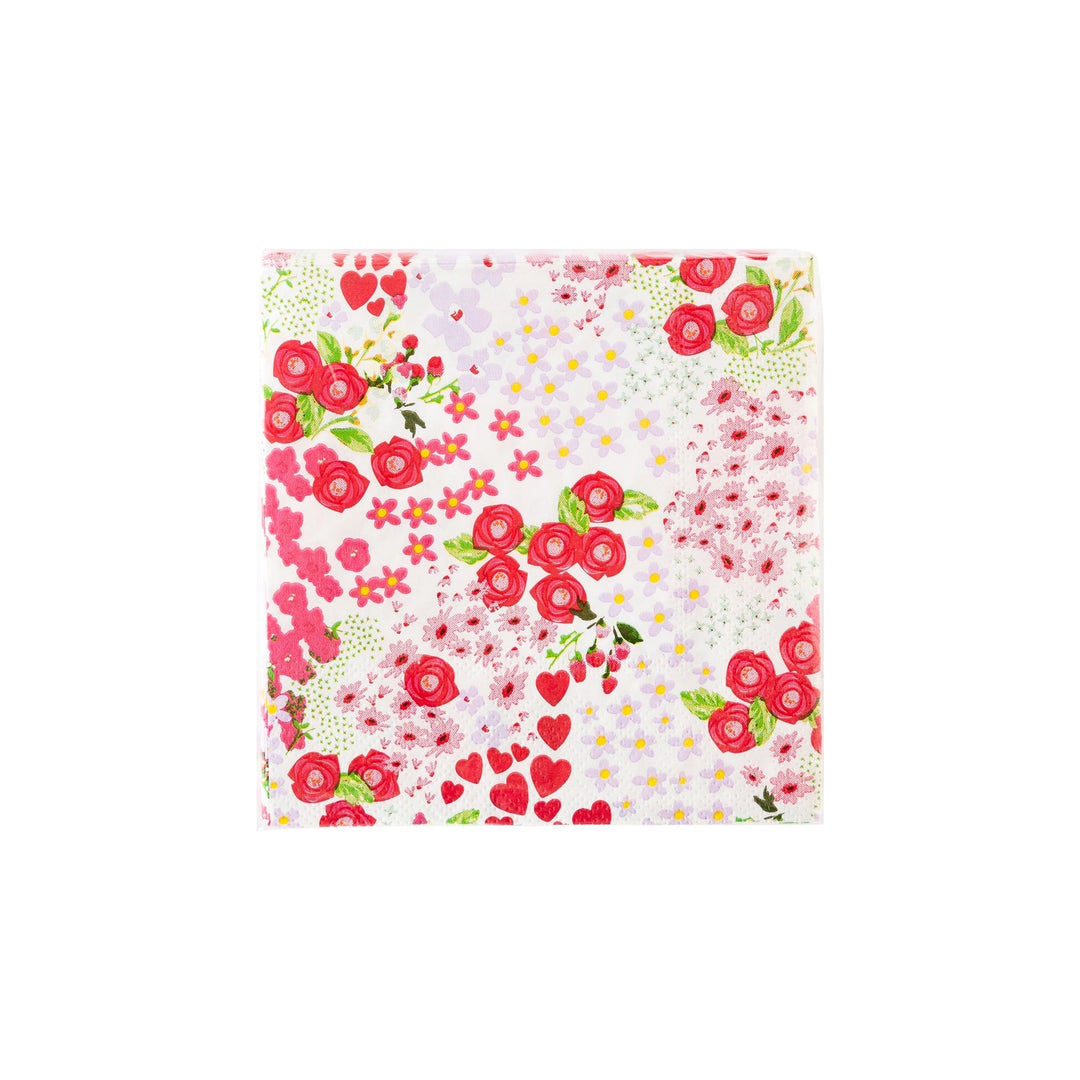 My Mind's Eye Floral & Heart Cocktail Napkins