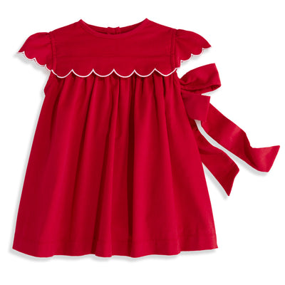 bella bliss Bebe Dress | Red Corduroy