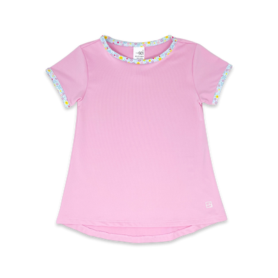 SET Athleisure Bridget Basic Tee | Light Pink with Itsy Bitsy Floral