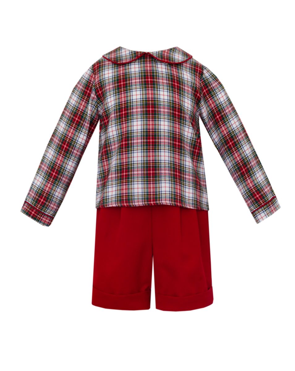 Claire & Charlie Tartan Plaid Short Set 2T