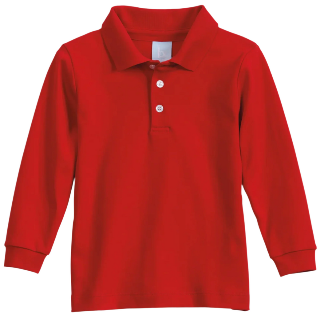 Solid Polo | Red (6M, 9M, 12M, 24M, 5, 12, 14)