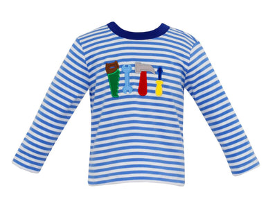 Claire & Charlie Applique Stripe Shirt | Tools