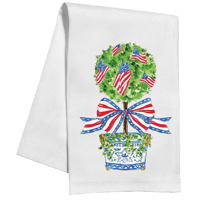Rosanne Beck Kitchen Towel | Patriotic Topiary