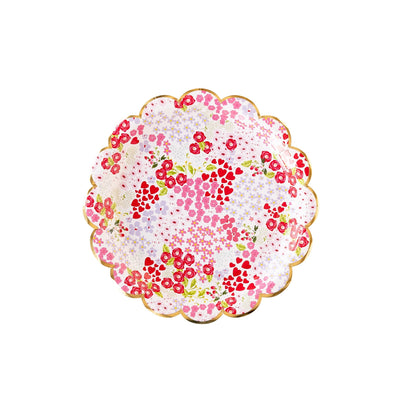 My Mind's Eye Floral & Heart Paper Plates