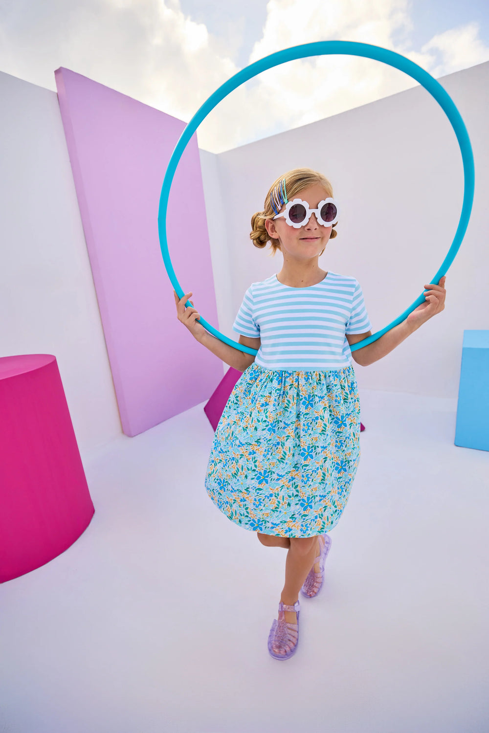 Bisby Rosie Dress | Frangipani Blue
