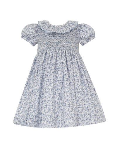Anavini Roxanne Smocked Dress | Blue Liberty Floral