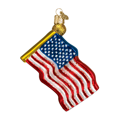 Old World Christmas Flag Ornament