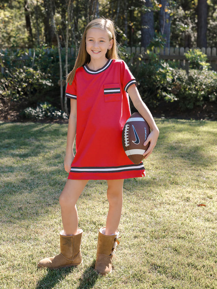 Landry Dress | Game Day Red &amp; Black