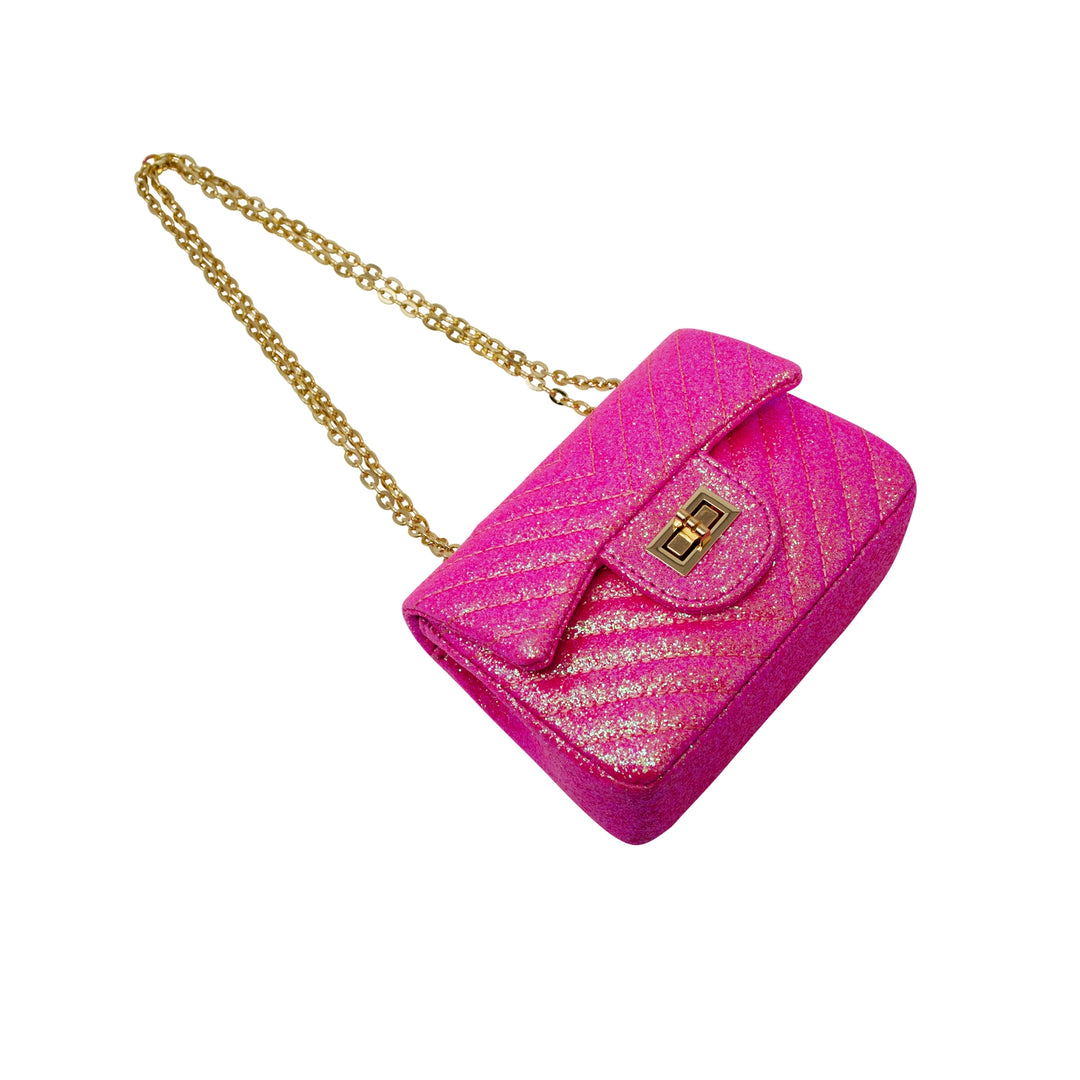 Glitter Wave Handbag | Hot Pink
