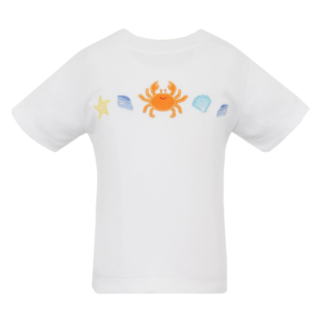 Claire & Charlie Applique Short-Sleeve Shirt | Seashore