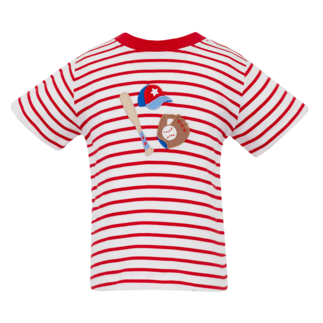 Claire & Charlie Applique Short-Sleeve Shirt | Baseball