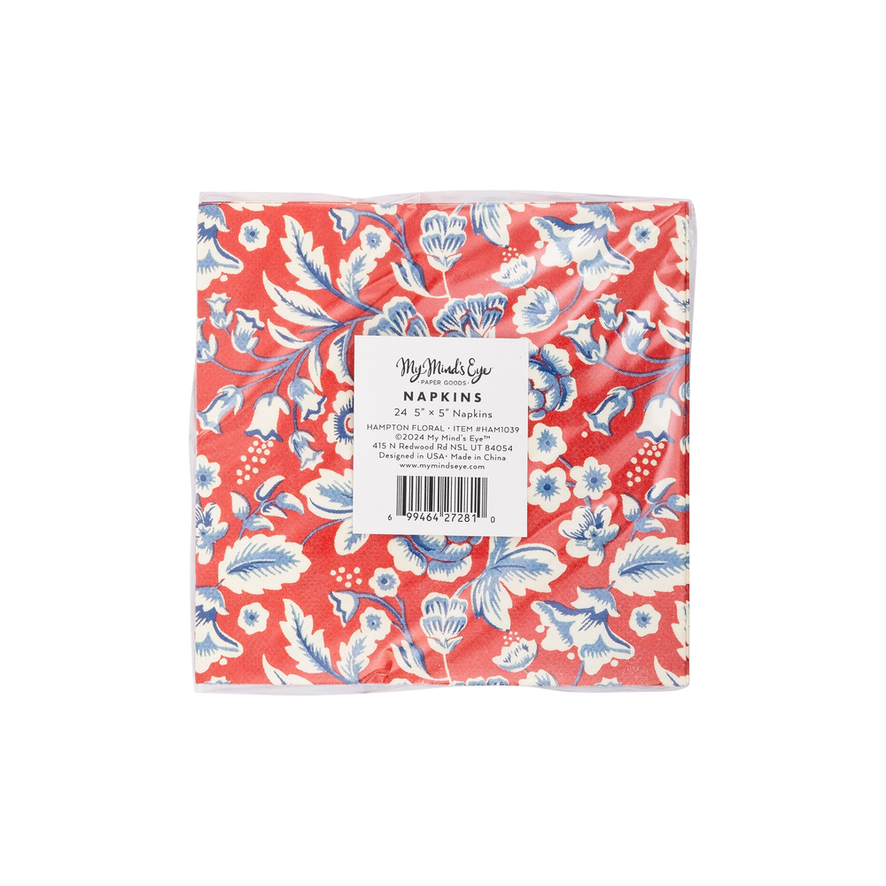 My Mind's Eye Hamptons Floral Paper Cocktail Napkin