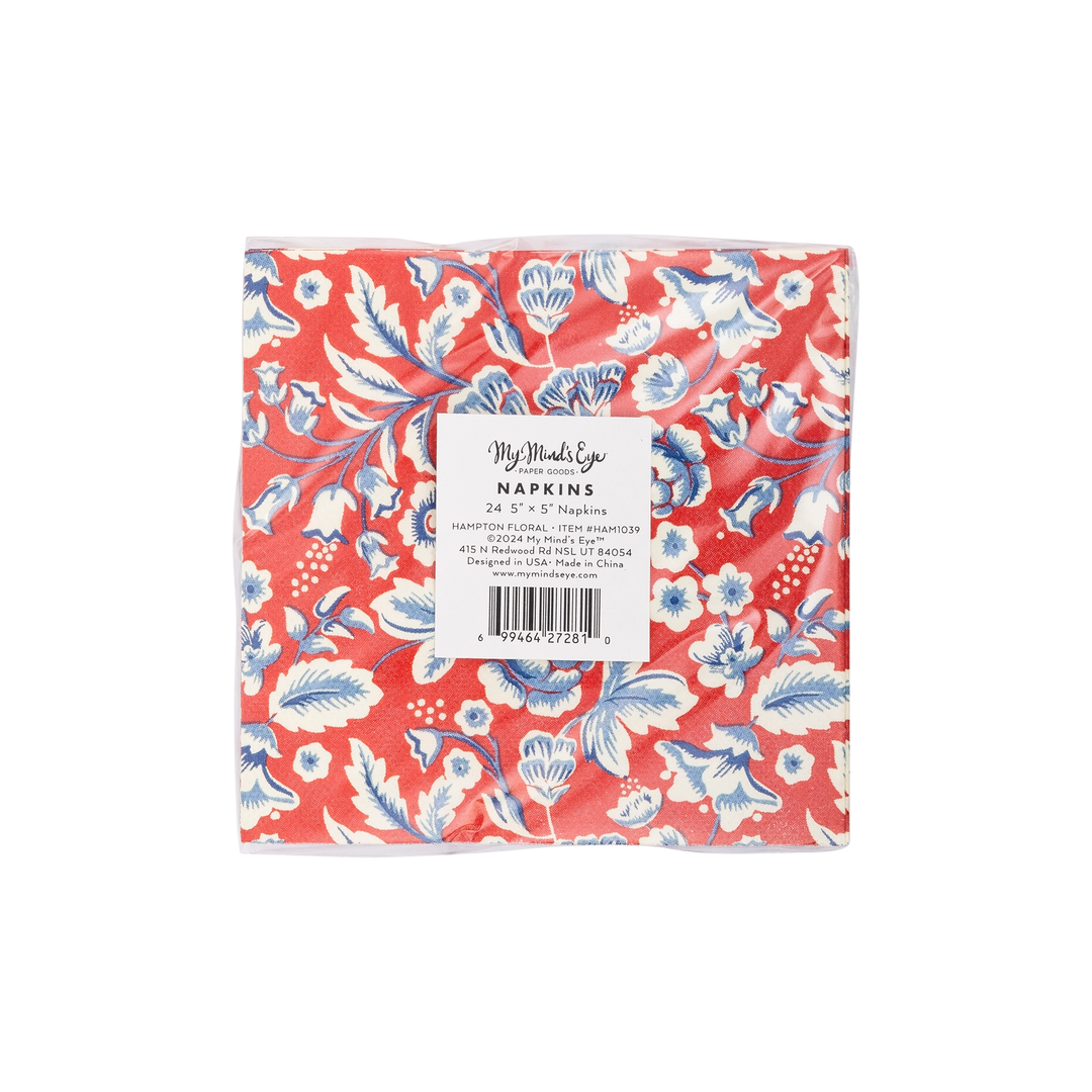 My Mind's Eye Hamptons Floral Paper Cocktail Napkin