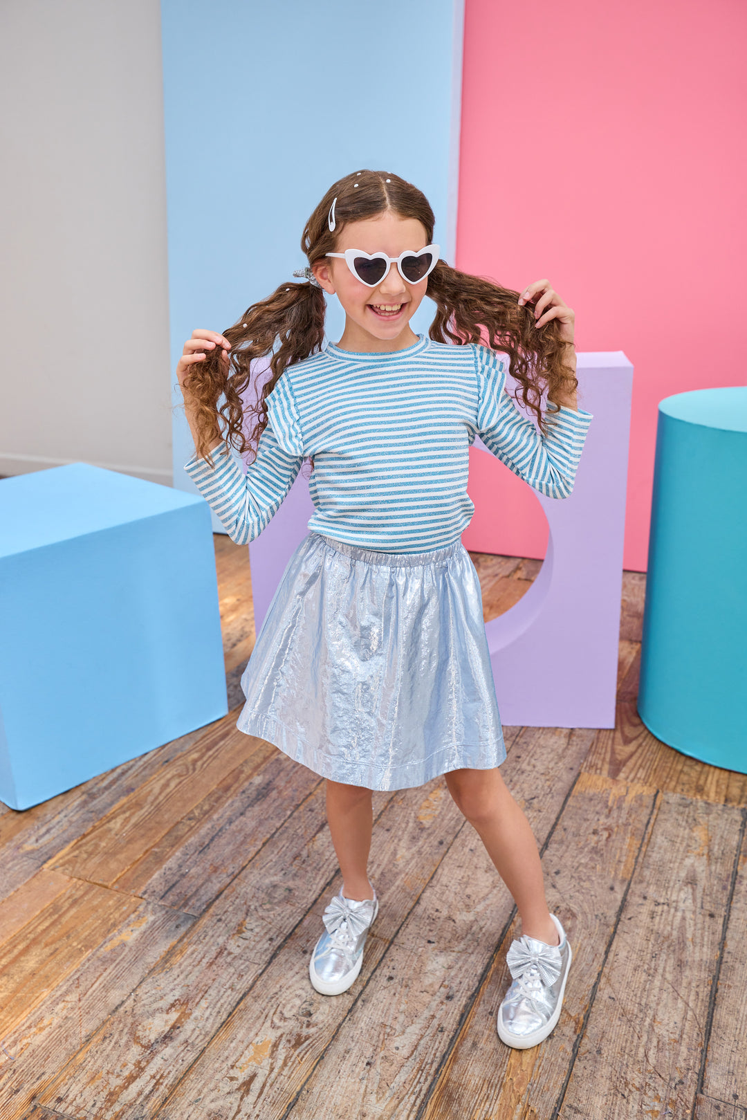 Bisby Circle Skort | Icicle Metallic