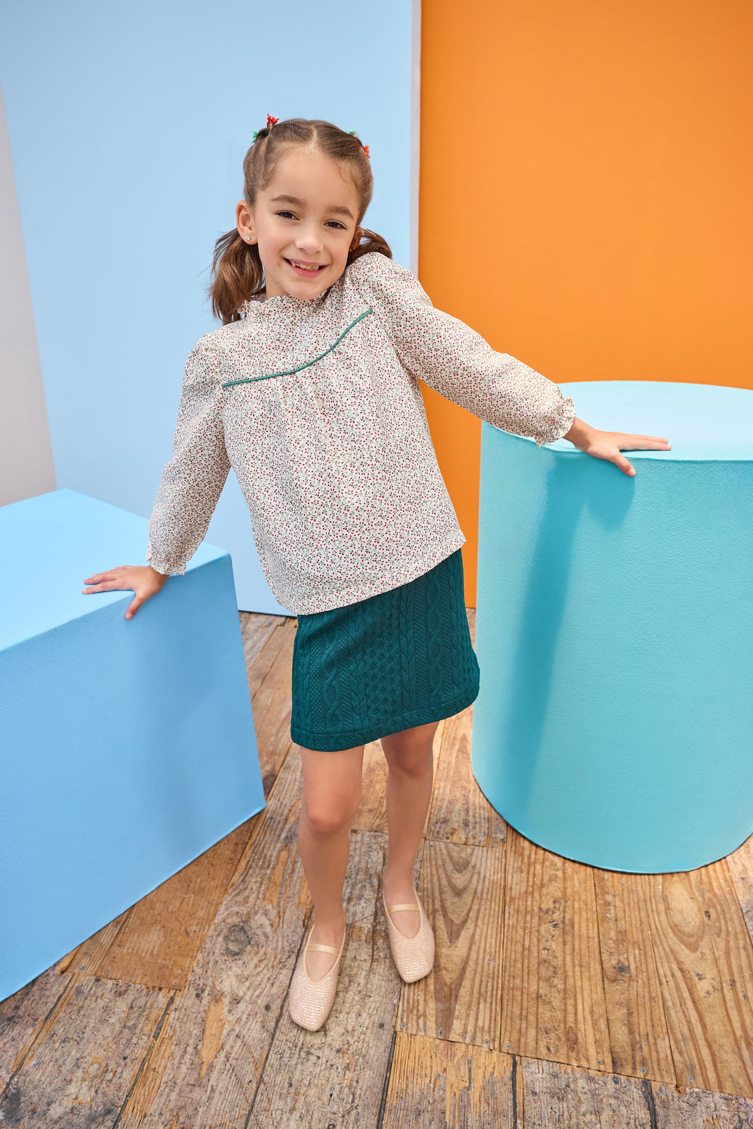 Quilted Mini Skirt | Emerald Cable