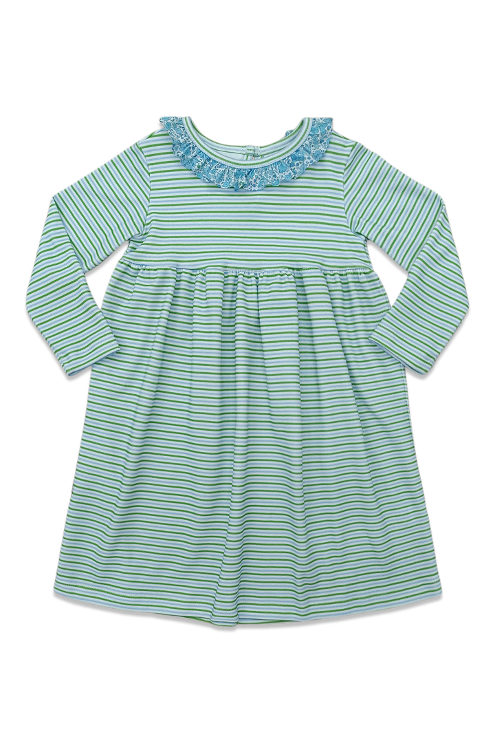 Cici Knit Dress | Snowdrop Floral & Stripe - PRE-SALE