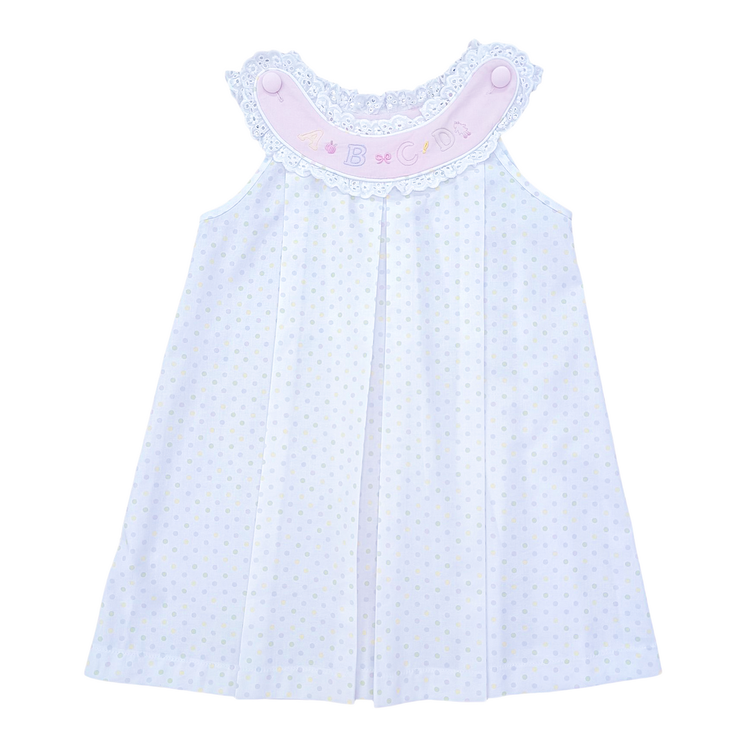 Callie Dress | ABC Pastel Bitty Dot - PRE-SALE