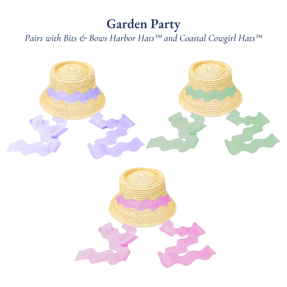 Bits & Bows Harbor Hat Scalloped Ribbon Set | Garden Party