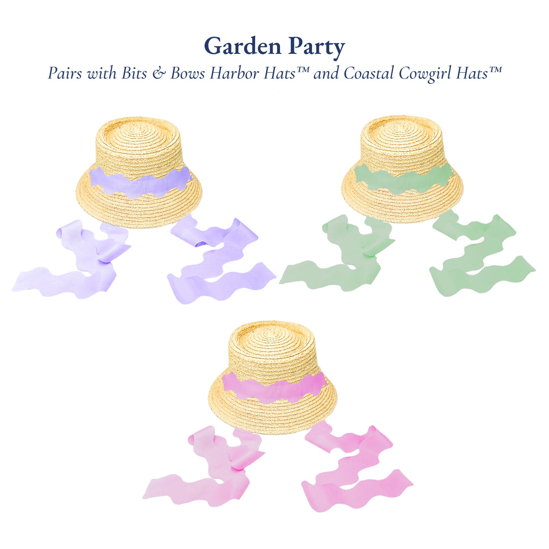 Bits & Bows Harbor Hat Scalloped Ribbon Set | Garden Party
