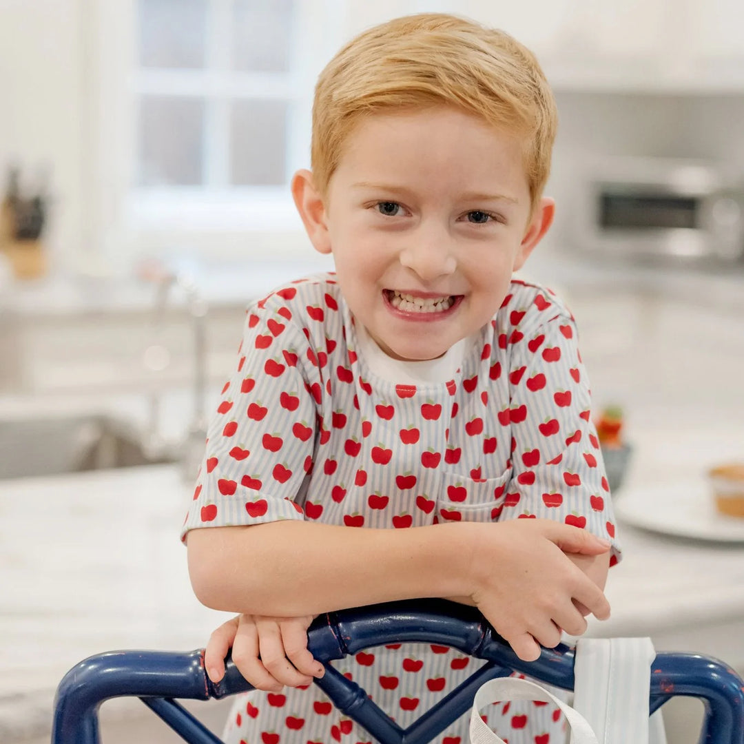 Charles Set | Schoolhouse Apples Blue - PRE-SALE