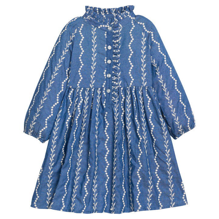 Amelia Dress | Chamonix Chambray Embroidery