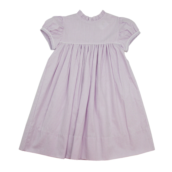 Angels & Company Ann Scott Yoke Dress | Lilac Windowpane