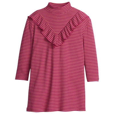 Bisby Aspen Dress | Cranberry Metallic Stripe