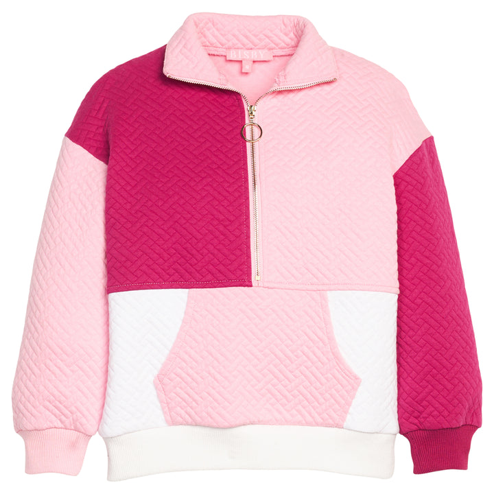 Color Block Pull-over | Pink & Cranberry