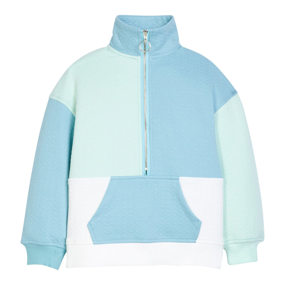 Colorblock Pull-over | Blue &amp; Mint - PRE-SALE