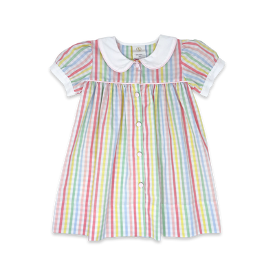 Lullaby Set Breccan Dress | Rainbow Stripe