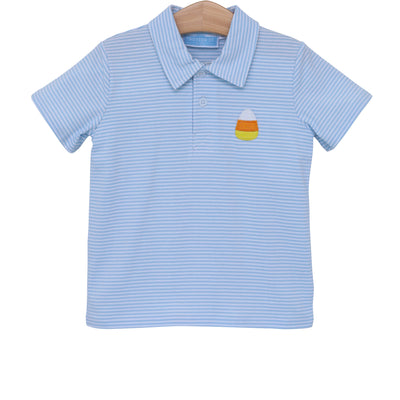 Trotter Street Kids Applique Polo | Candy Corn