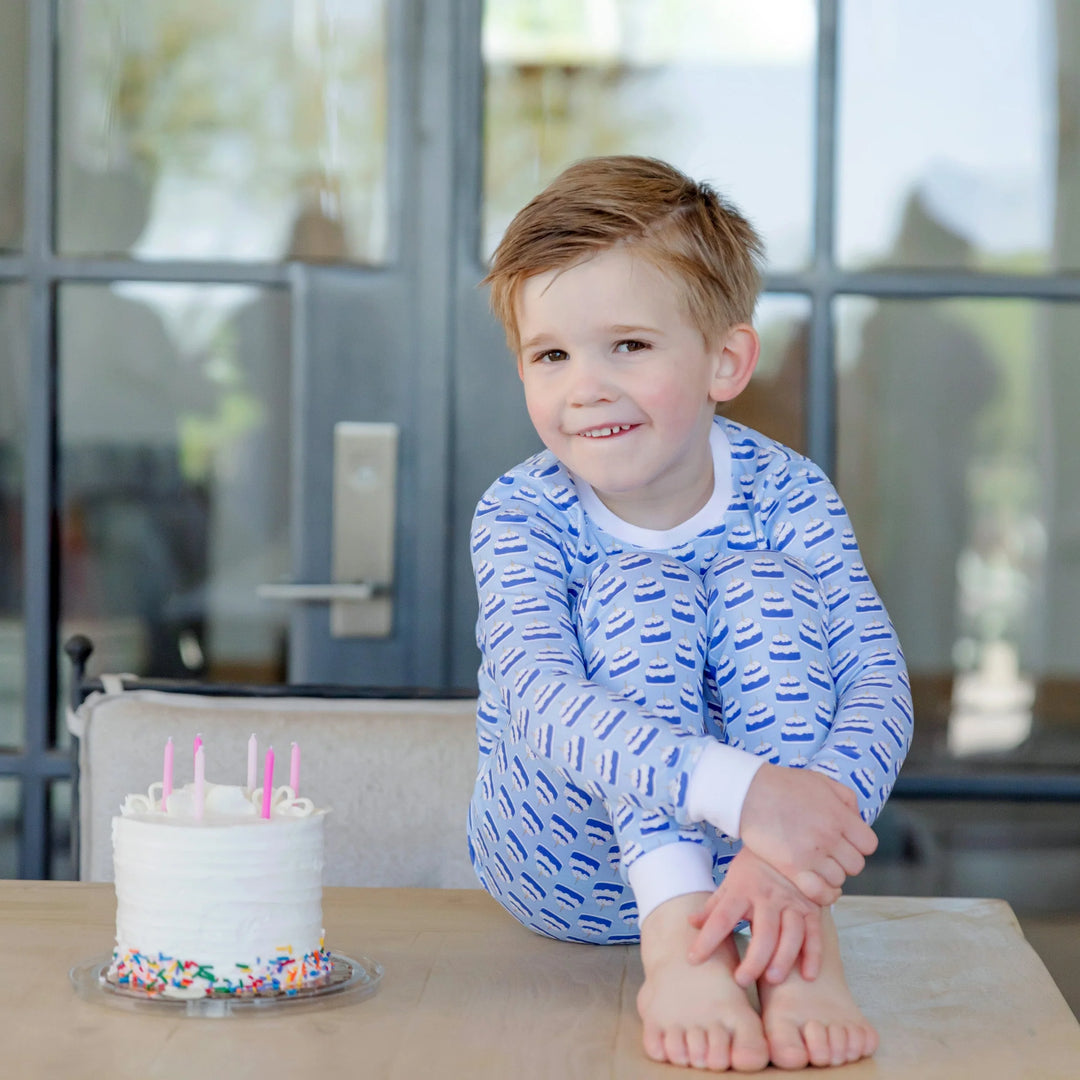 Grayson Pajama Set | Birthday Cake Blue