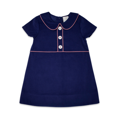 Lullaby Set Emily Dress | Navy Corduroy