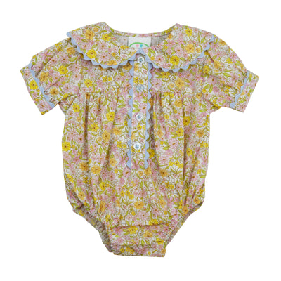 Floral baby bubble on a white background