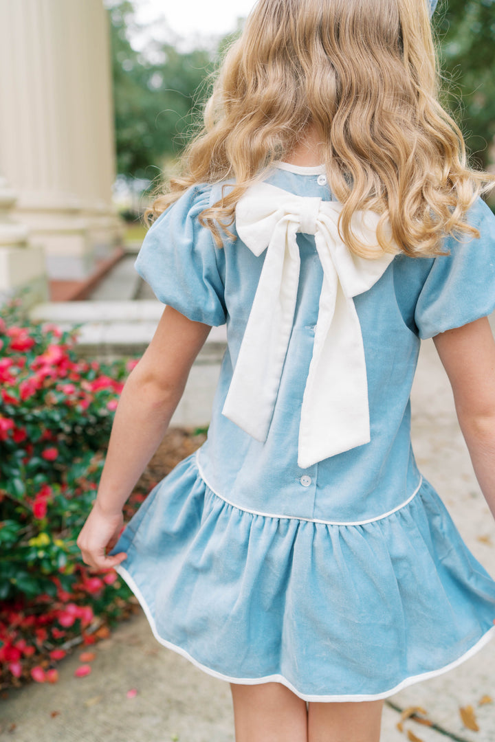 Harper Dress | Beaufort Blue Velvet - PRE-SALE