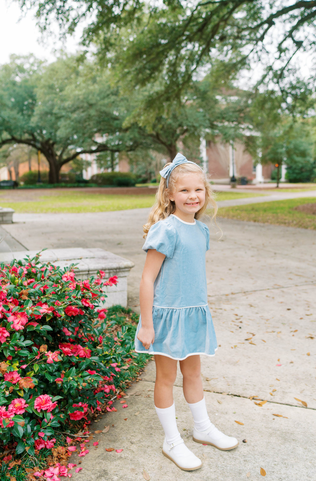 Harper Dress | Beaufort Blue Velvet - PRE-SALE