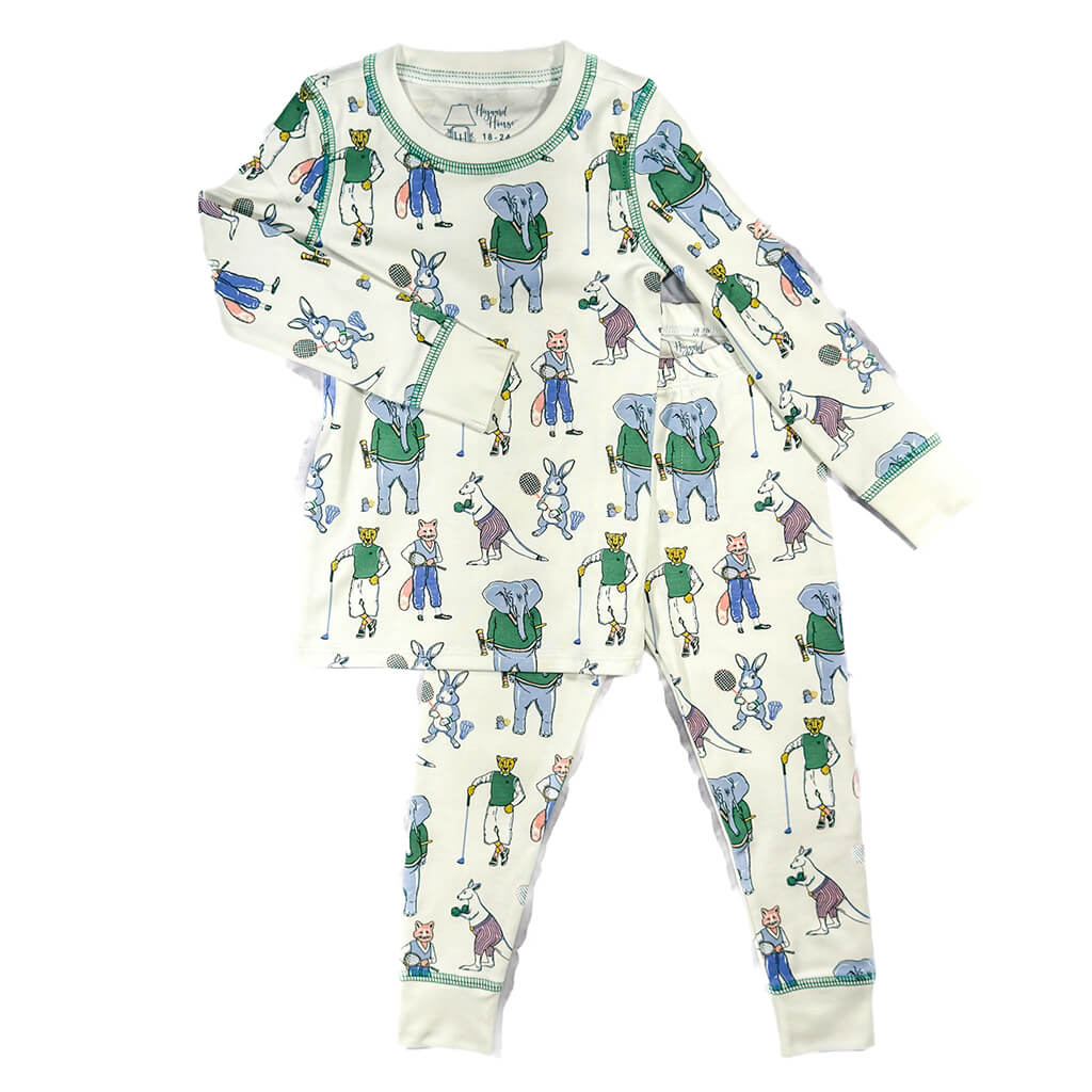 pajamas with sporty animals