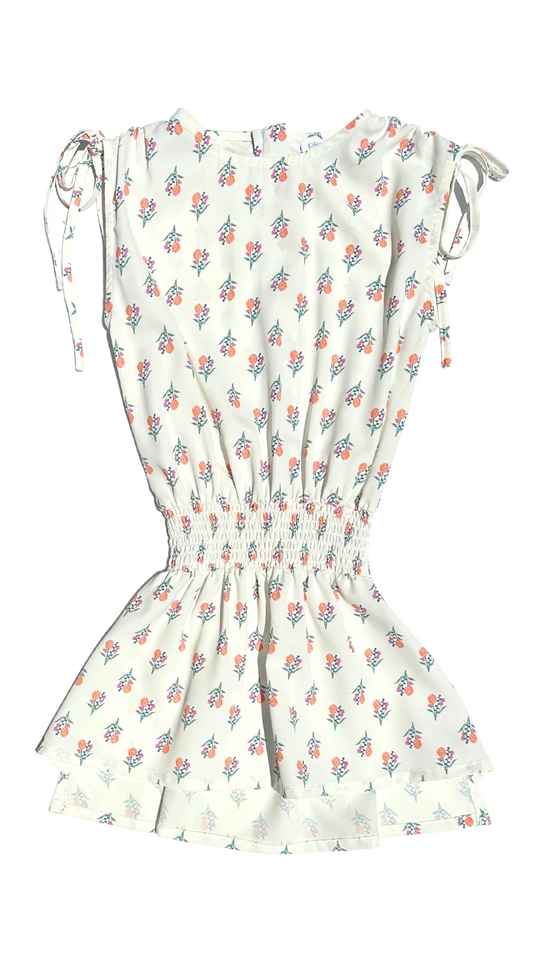 pleat. Helen Dress | White Block Print