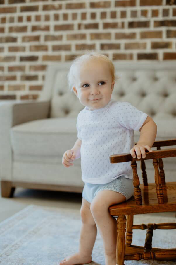 Dot Sweater Set | Blue & White (12M)