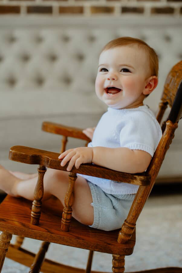 Dot Sweater Set | Blue & White (12M)