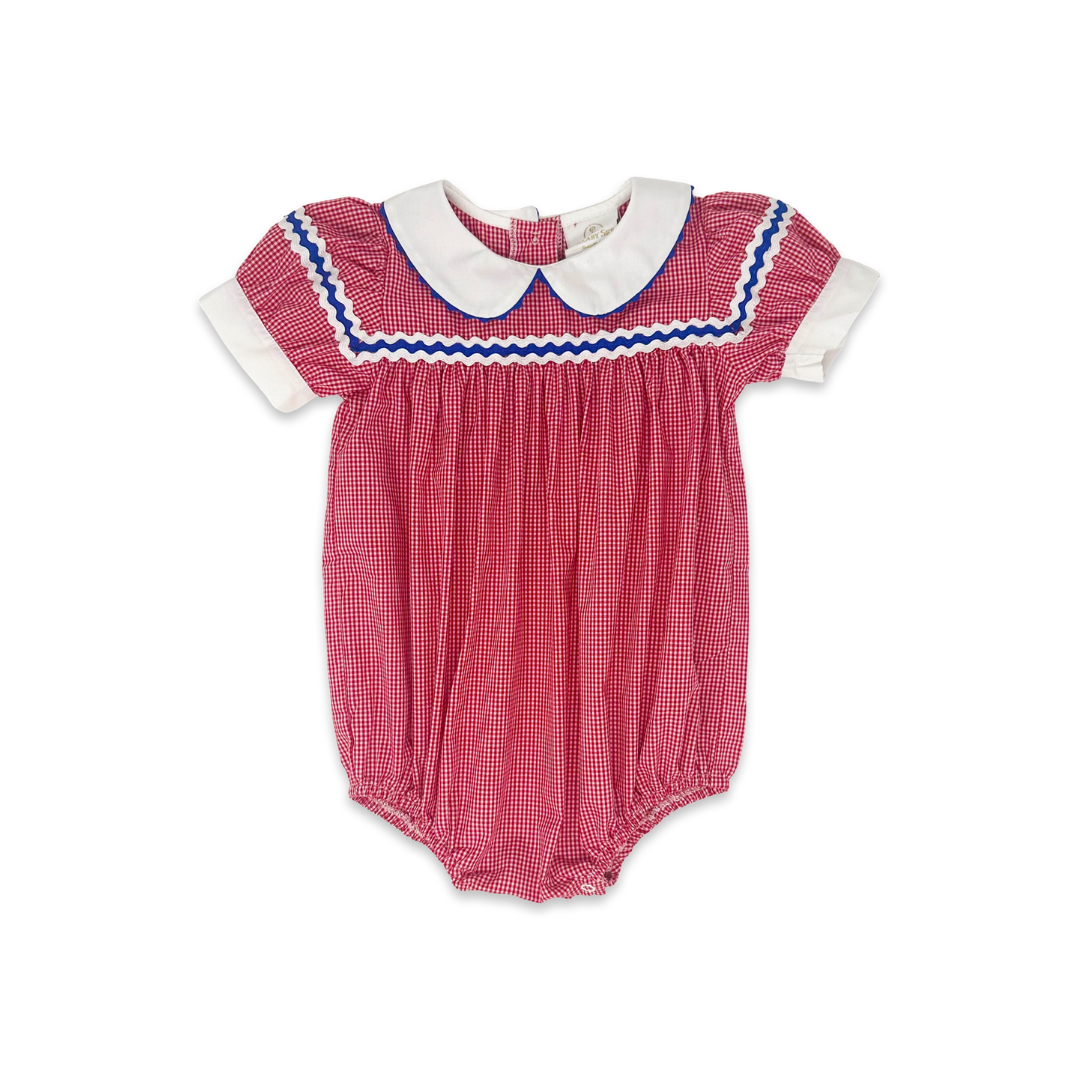 Lullaby Set Kendall Bubble | Red Mini Gingham