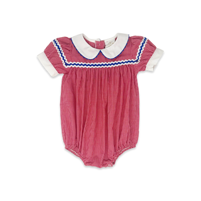 Lullaby Set Kendall Bubble | Red Mini Gingham
