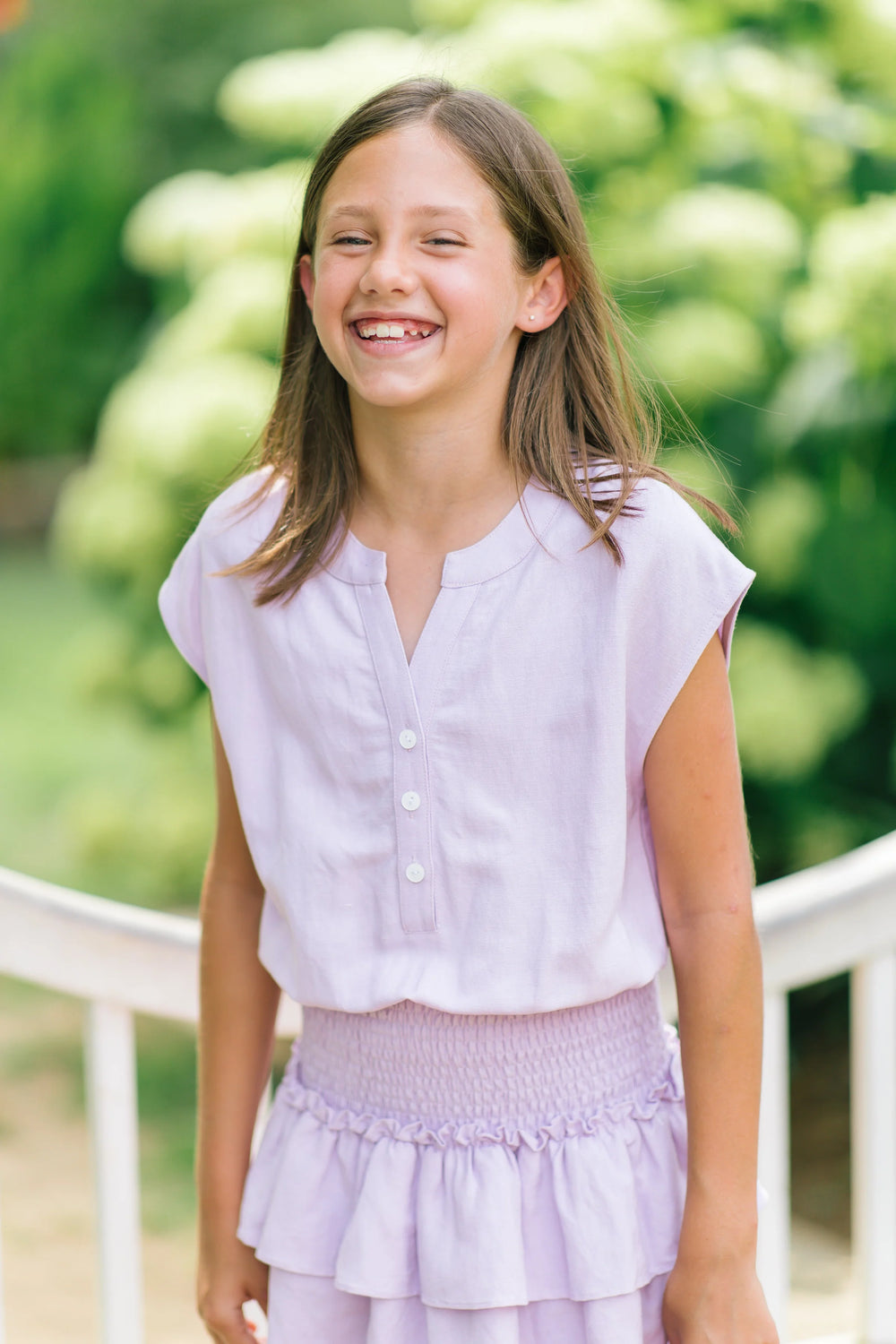 pleat. Drew Dress | Lilac Linen
