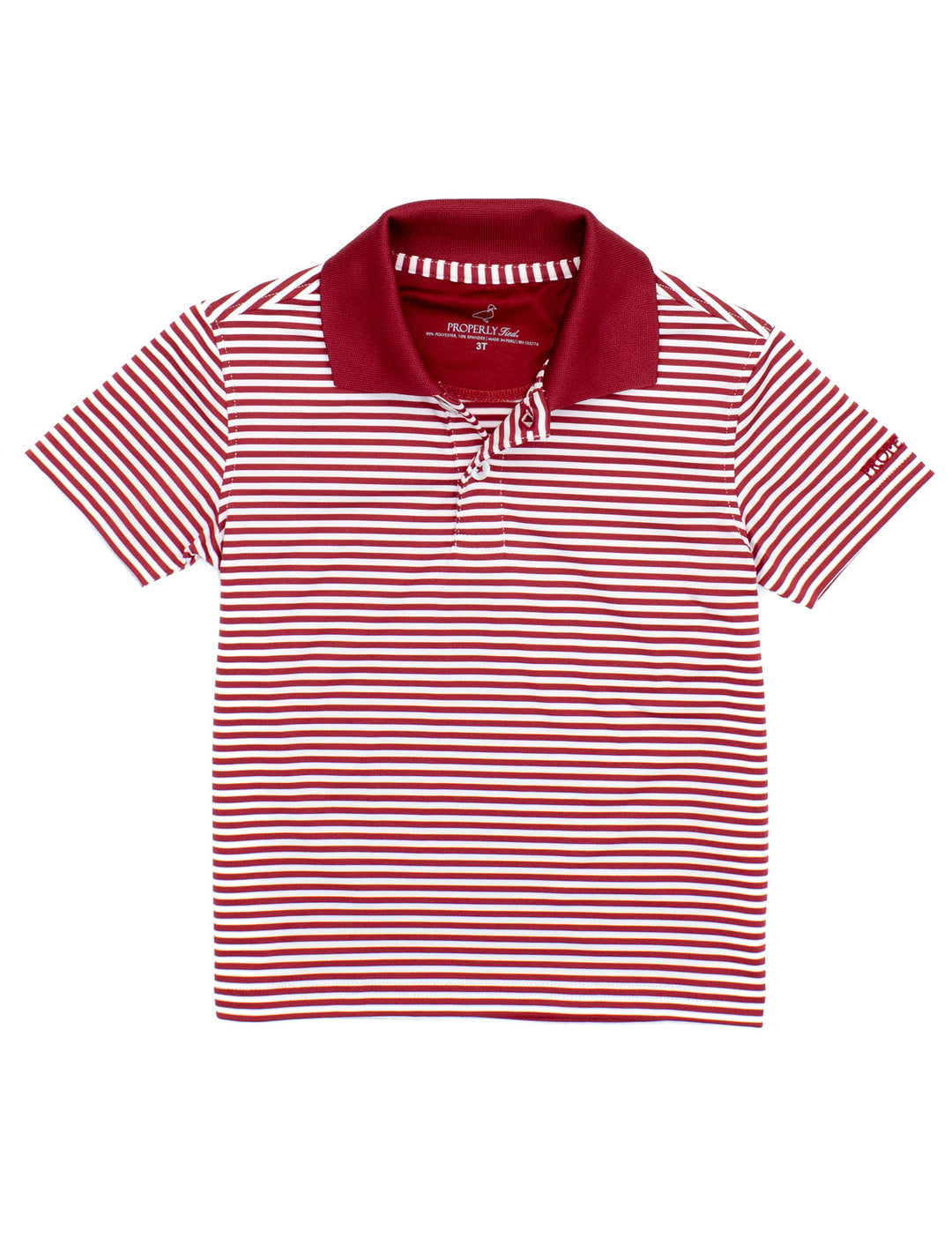 Properly Tied Dallas Polo | Crimson Stripe