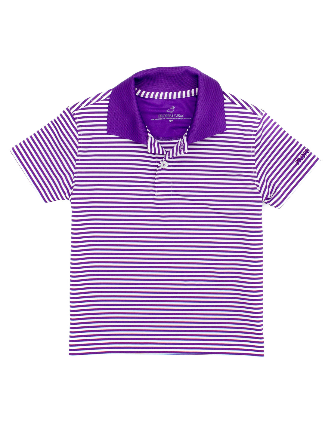 Properly Tied Dallas Polo | Purple Stripe