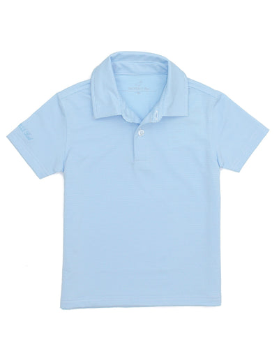 Properly Tied Gulfport Polo | Powder Blue Stripe