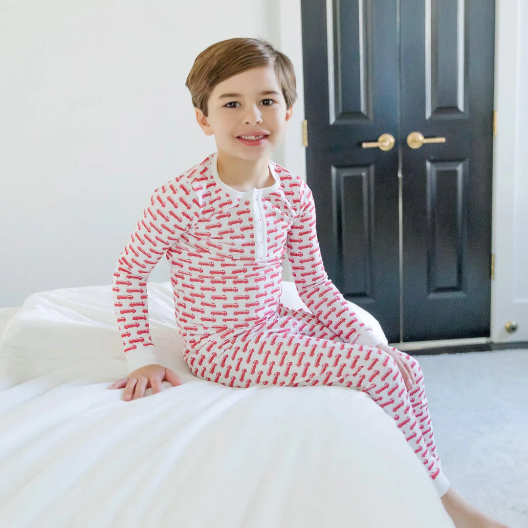 Jack Pajama Set | Fire Truck Red