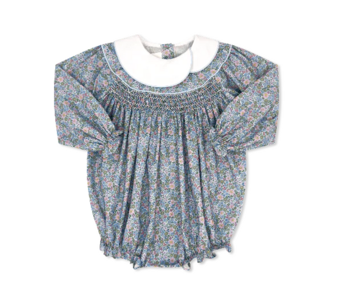 Floral bubble with a white collar on a white background