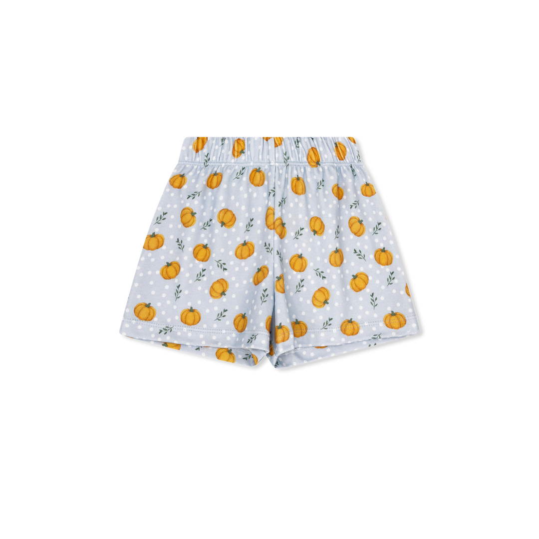 Shorts with pumpkin pattern